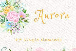 Aurora Floral Clipart