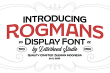 Rogman - Display Font