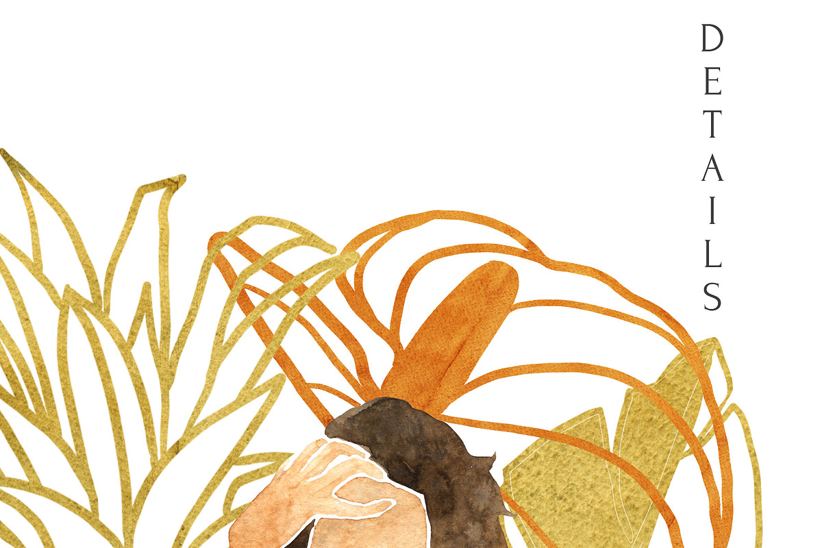 Female Nature Watercolor Set, a Work Illustration by Cat In Colour (Photo 5 of 6)