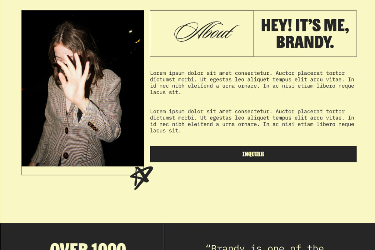 Brandy Squarespace 7.1 Template, a Squarespace Template by Digital Department (Photo 3 of 7)