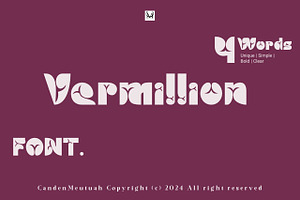 Vermillion Modern Font