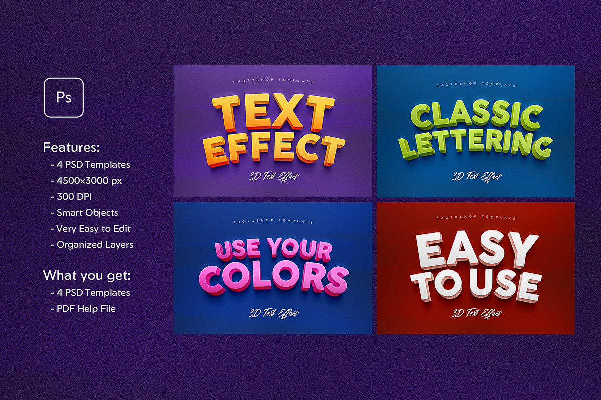 3D Text Effect, a Layer Style Add-On by Andrew Skoch Design (Photo 5 of 6)