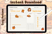 Cosy Cute Autumn Sticker Set, an Illustration by Dori Debreceni draws (Thumbnail 4 of 4)