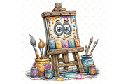 Canvas on Wooden Easel Clipart JPG, an Illustration by Memories By Lea (Thumbnail 16 of 19)