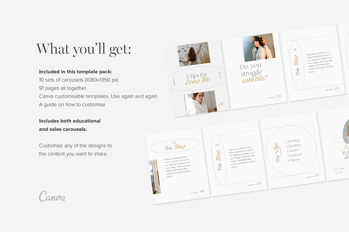 Instagram Carousel Templates Canva, a Social Media Template by Tabitha Emma (Photo 8 of 10)