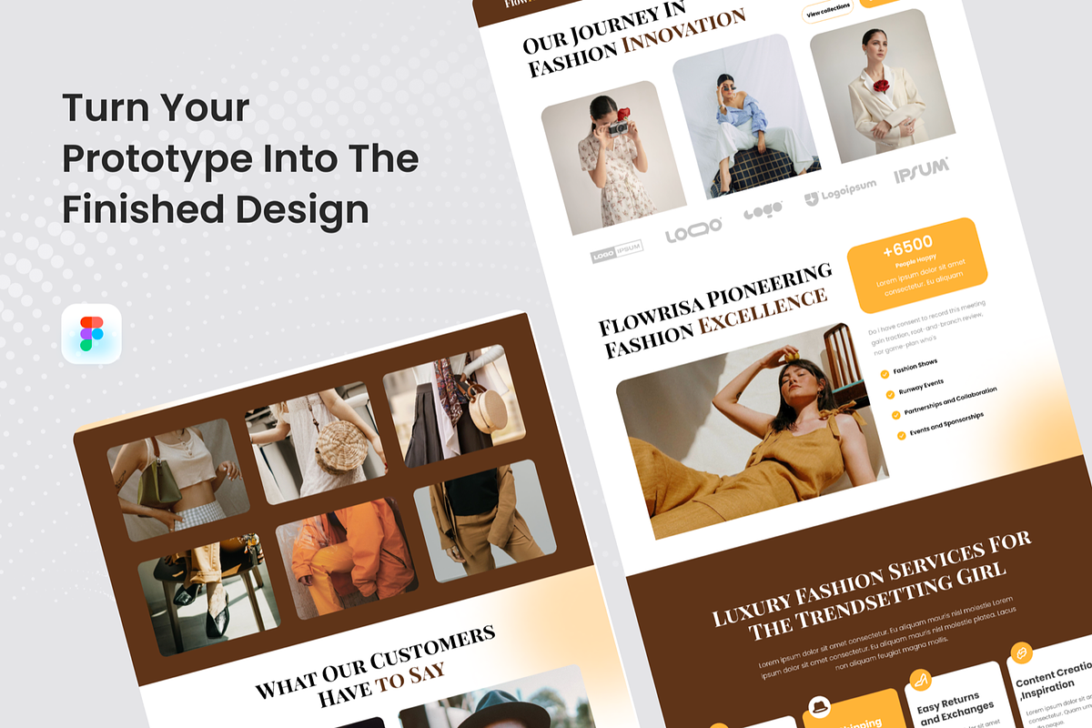 Modern Fashion Landing Page, a Landing Page Template by SquidPixey (Photo 4 of 5)