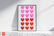 Love Heart Emoji Expressions Bundle, an Illustration by shaondesigns (Thumbnail 8 of 9)
