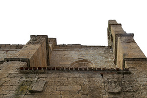 Stone church architecture from below, a Photo by DanFLCreativo