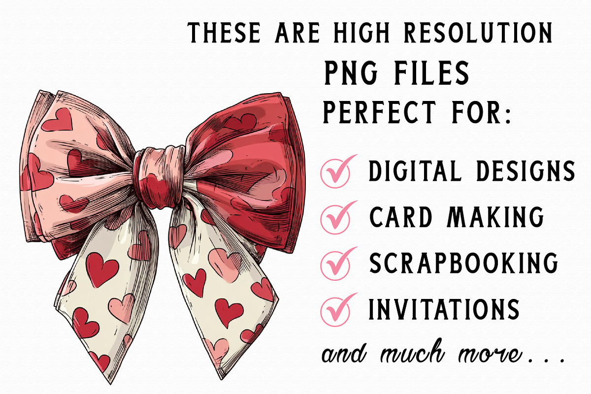 Valentines Day Coquette Bows Clipart, an Illustration by Libby Wishes (Photo 4 of 6)