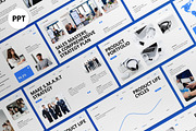 White Blue Sales Strategy Plan PPT, a Presentation Template by graphicook (Thumbnail 1 of 8)