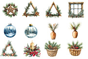 Boho Christmas clipart, an Illustration by Designworld (Thumbnail 2 of 6)