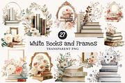 Watercolor White Books and Frames, a Seasonal Illustration by Designworld (Thumbnail 1 of 8)