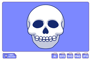 Skull Cartoon Vector Icons, a Person Illustration by Artstorystudio