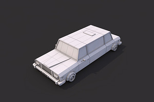 Low Poly Limousine