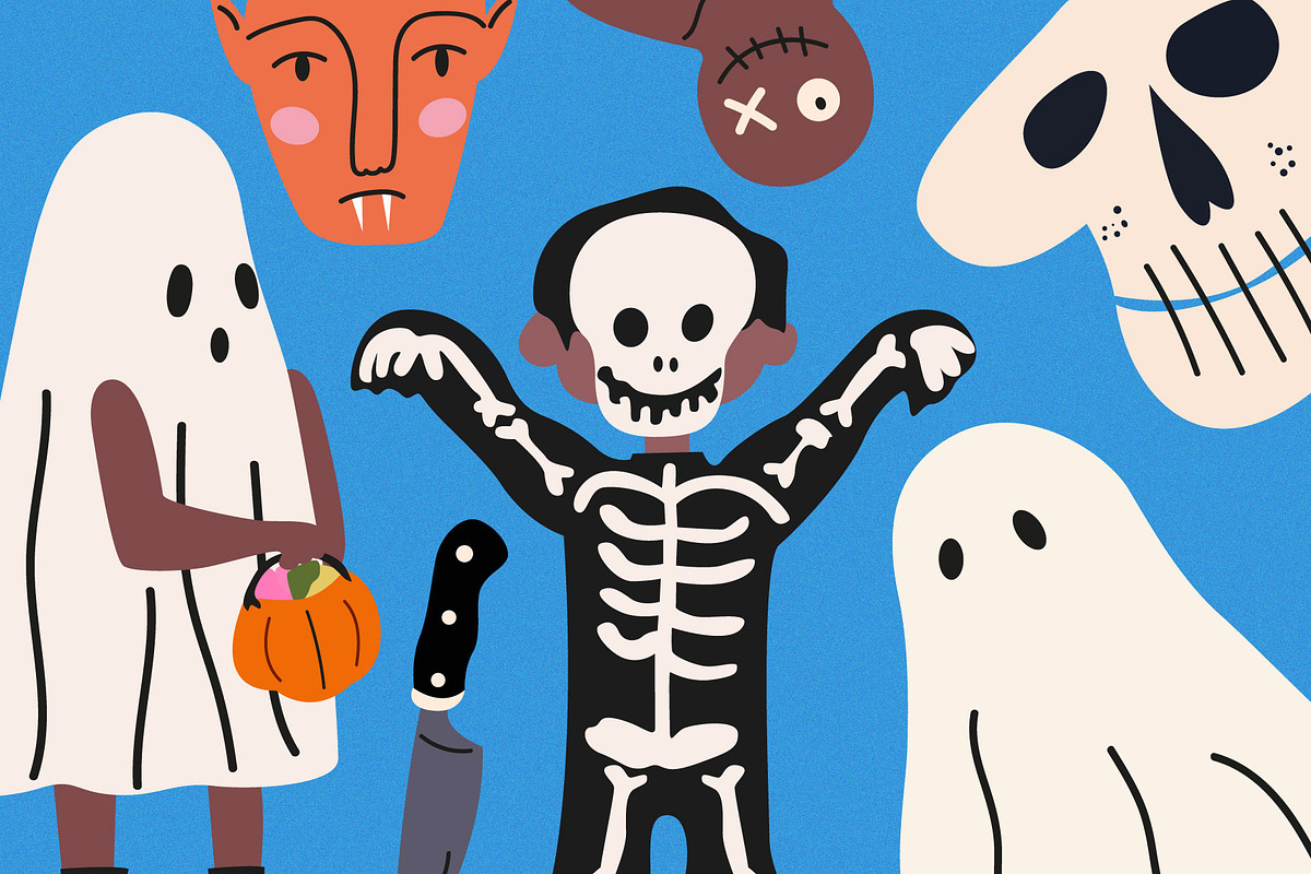 Trick or Treat. Halloween clipart, a Seasonal Illustration by Luamor (Photo 4 of 10)