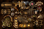 Steampunk Art Kit Photoshop Action, an Action Add-On by GorynArt (Thumbnail 2 of 11)