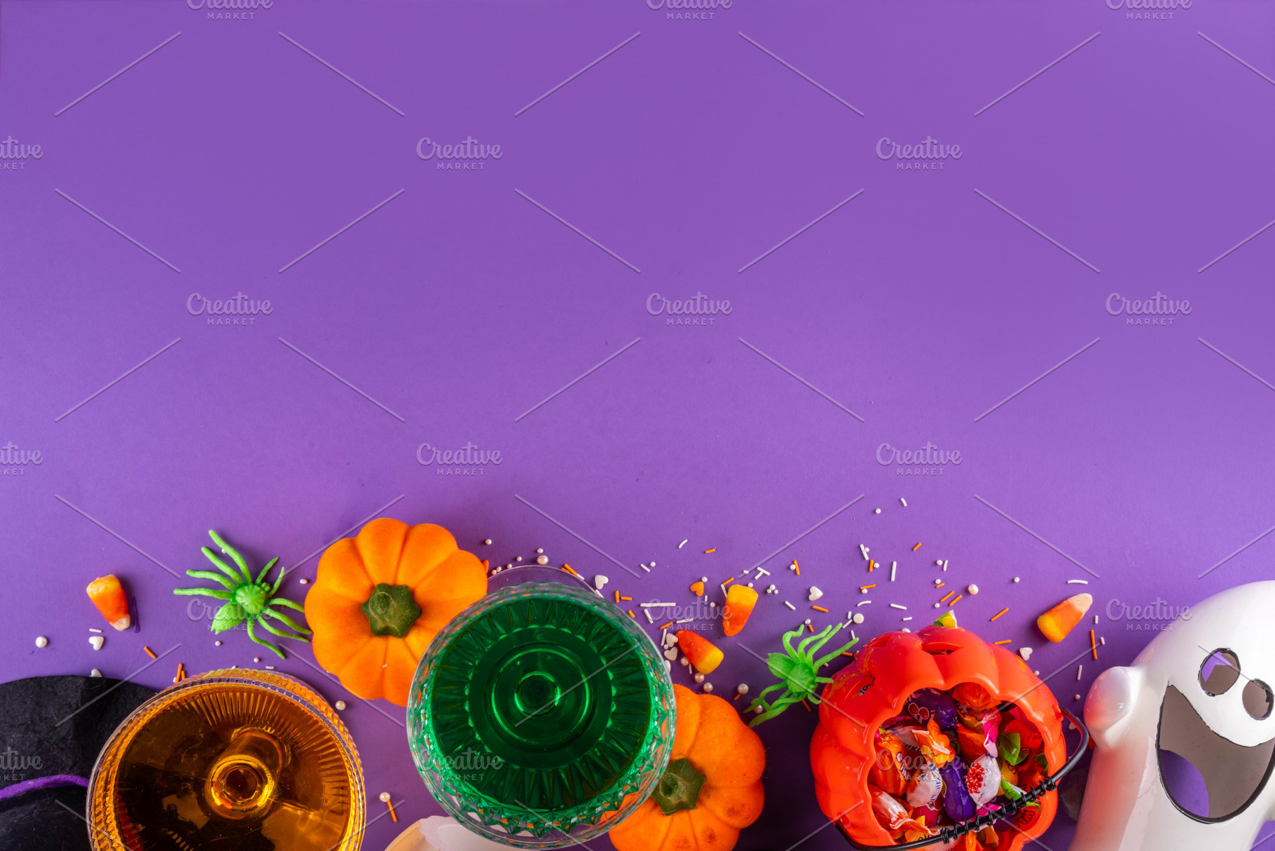High colored bright Halloween greeting card background, Hallowee, a Holiday Photo by Rimma