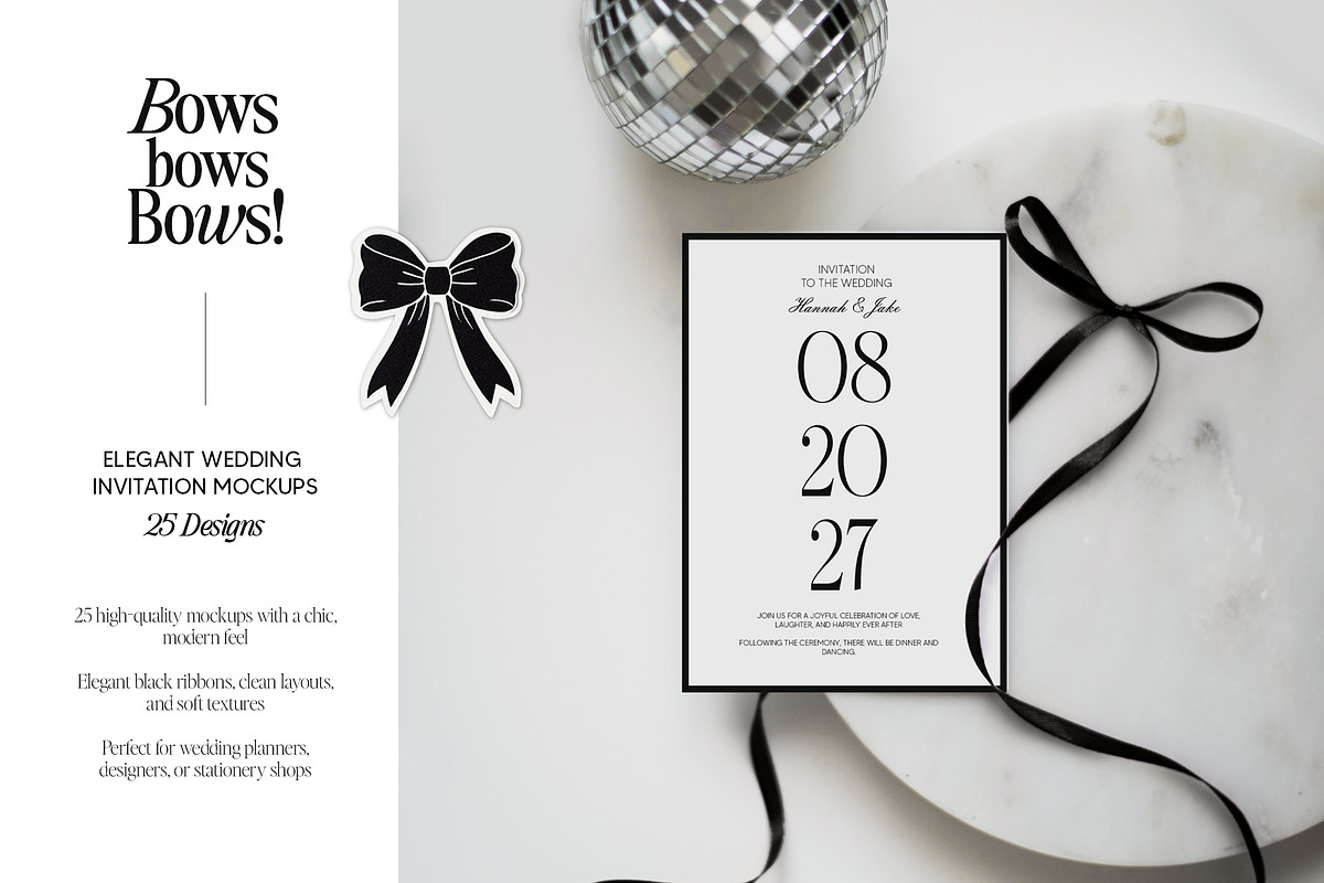 Bows Bows Bows! Chic Card Mockups, a Product Mockup by Muse Mockups (Photo 4 of 12)