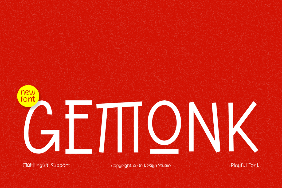 Gemonk - Kids Font, a Handwritten Font by QR Design Studio (Photo 1 of 10)