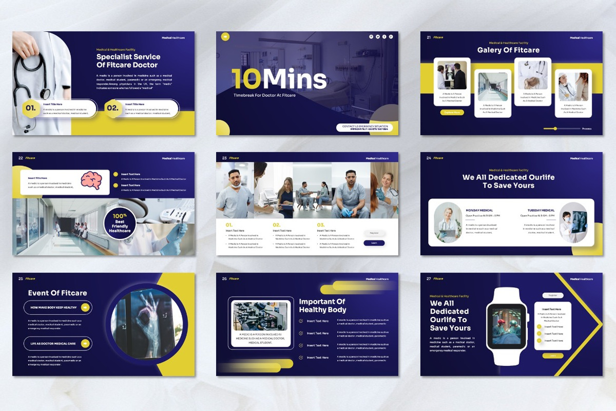 Fitcare - Medical Powerpoint, a Presentation Template by Dhabee (Photo 5 of 8)