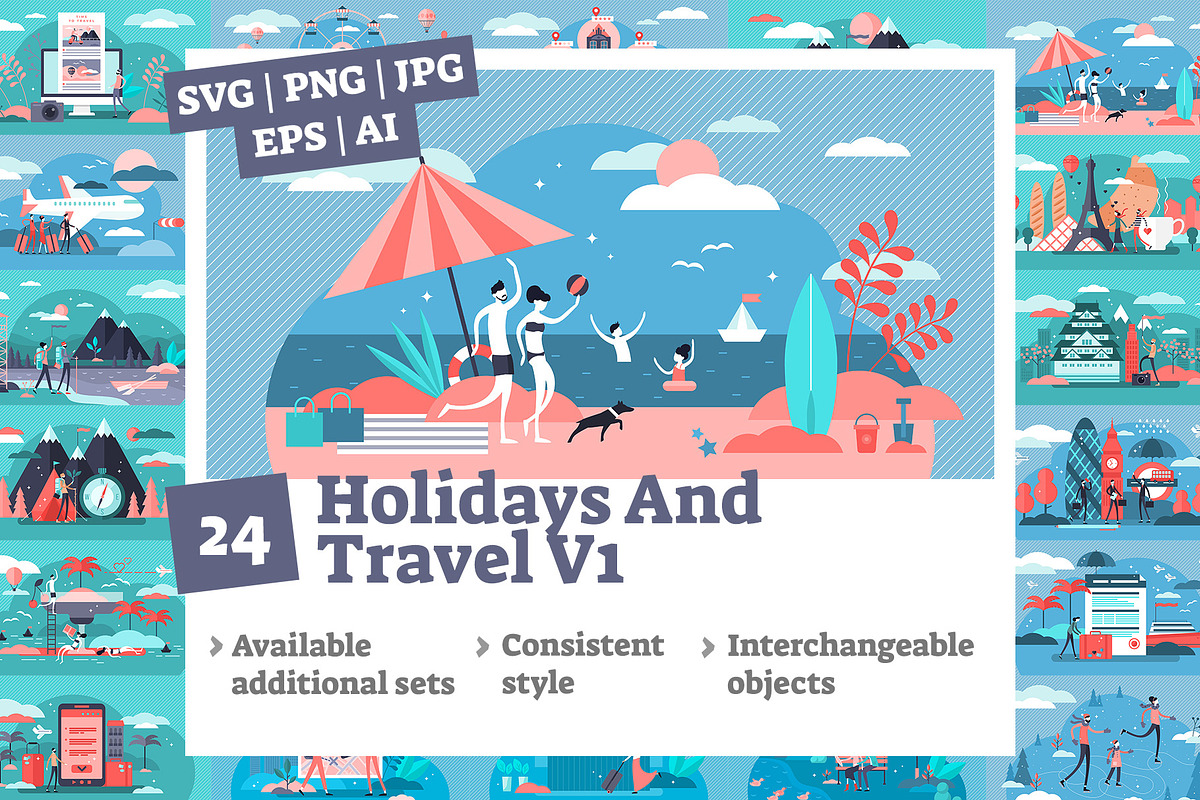 24 Holidays And Travel V1 Concepts, a Person Illustration by VectorMine (Photo 1 of 9)