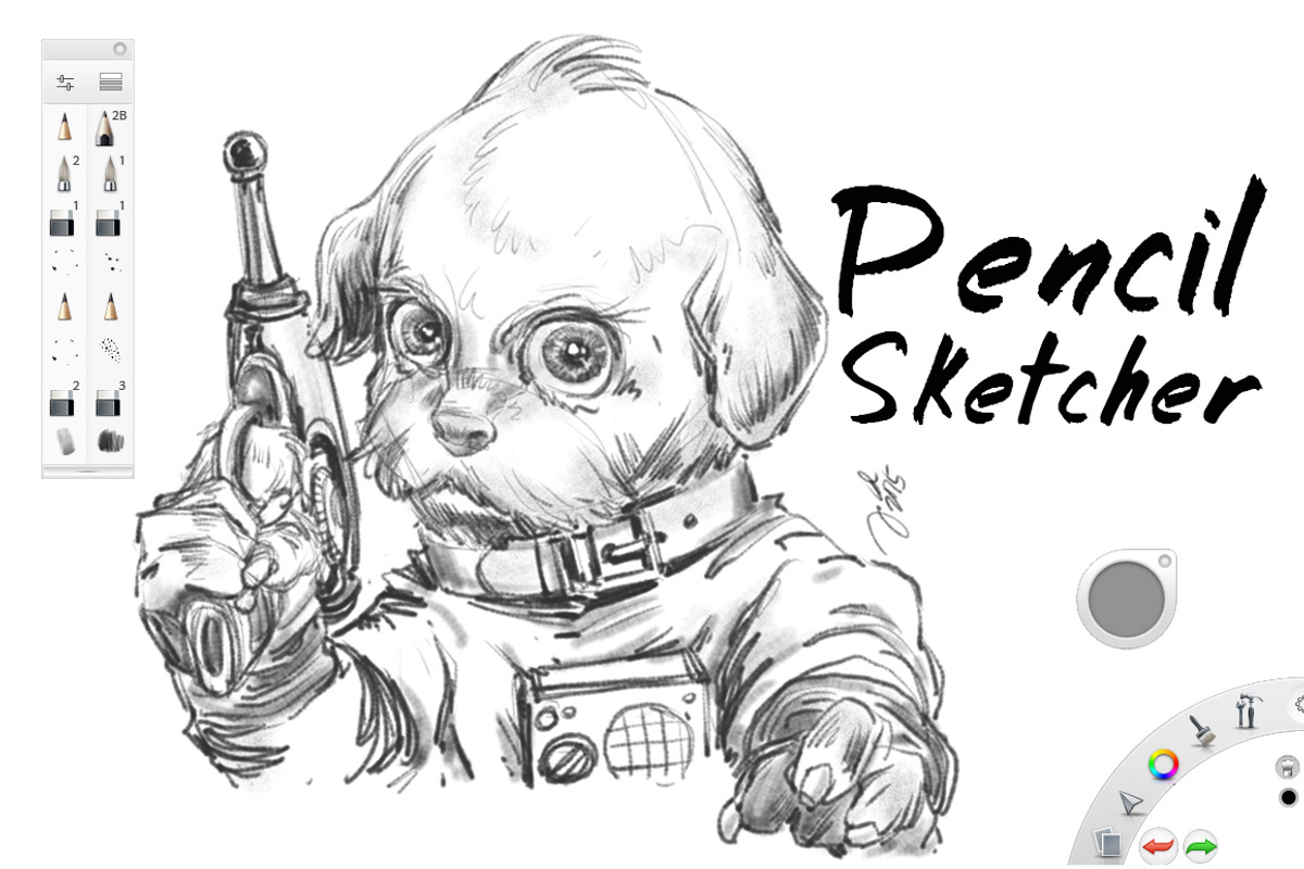 18 Line Art Brushes 4 SketchBook Pro, a Brush Add-On by Komiksman's Digital Goods (Photo 2 of 6)