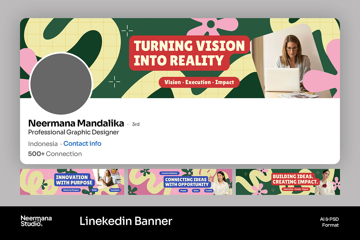 Creative Geometric Linkedin Banner, a Social Media Template by Neermana (Photo 1 of 4)