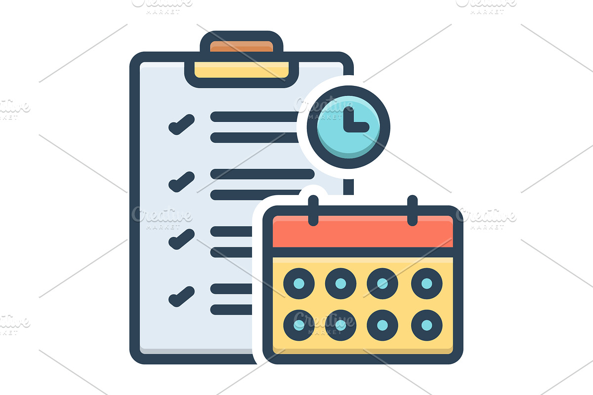 Planning calendar color icon, a Duotone Icon by Creative priyanka