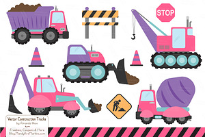 Crayon Box Girl Construction Trucks, an Illustration by Amanda Ilkov