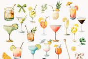 Happy Hour Cocktail Drinks Set, a Decorative Illustration by PaintPixelCo (Thumbnail 4 of 14)