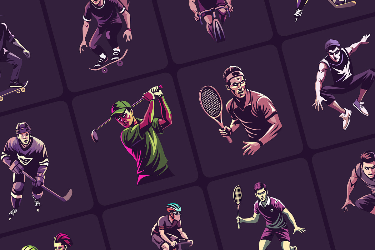 Sports vector Illustration Set, a Sport Illustration by Brickclay (Photo 5 of 9)