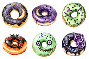 Spooky Halloween Donut Clipart, a Seasonal Illustration by CitraGraphics (Thumbnail 6 of 8)