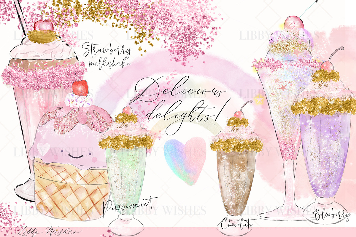 Sweet cafe Watercolour illustrations, an Illustration by Libby Wishes (Photo 6 of 13)