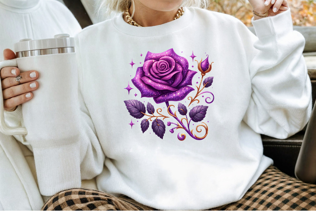 Glitter Roses Clipart - Flowers Clip, an Illustration by Sublimation Artist (Photo 4 of 6)