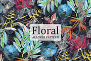 Floral Pattern Design, a Wallpaper Graphic by Gullenda (Thumbnail 1 of 6)