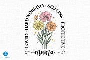 Mama Floral T-shirt Design, Loved, an Illustration by Libby Wishes (Thumbnail 1 of 5)