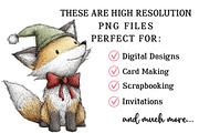 Hand-Drawn Christmas Animals Clipart, an Illustration by OK Design (Thumbnail 6 of 6)