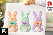Faux Yarn Easter Bunnies png, an Illustration by Watercolor design (Thumbnail 1 of 6)