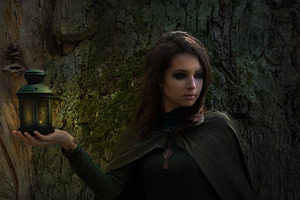 Witch 3 stock photo containing witch and forest