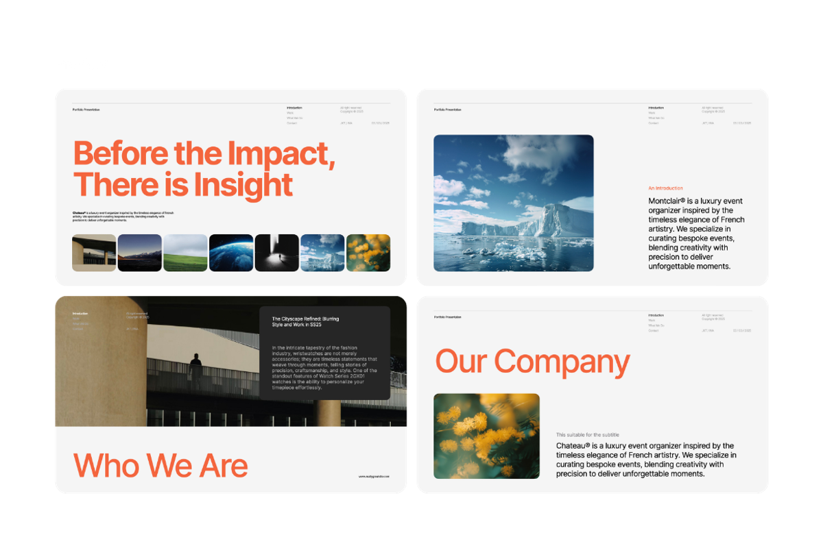 Chateau Portfolio Google Slides, a Presentation Template by Unich Design Bureau (Photo 2 of 7)