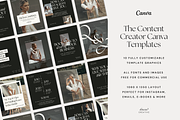 Canva Content Creator Templates, a Social Media Template by Knead Creative (Thumbnail 1 of 6)
