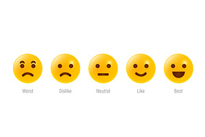 Feedback scale service with emotion, an Object Illustration by Vector Creator