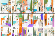 Mediterranean Spring Digital Papers, an Object Illustration by Fusion Dream (Thumbnail 2 of 9)