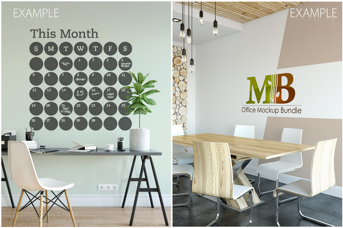 OFFICE Wall Mockup Bundle, a Print Template by Yuri-U (Photo 14 of 15)
