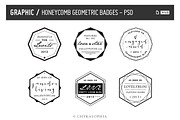 Honeycomb Geometric Badges PSD, a Templates & Theme by theBrandLab.io (Thumbnail 1 of 2)