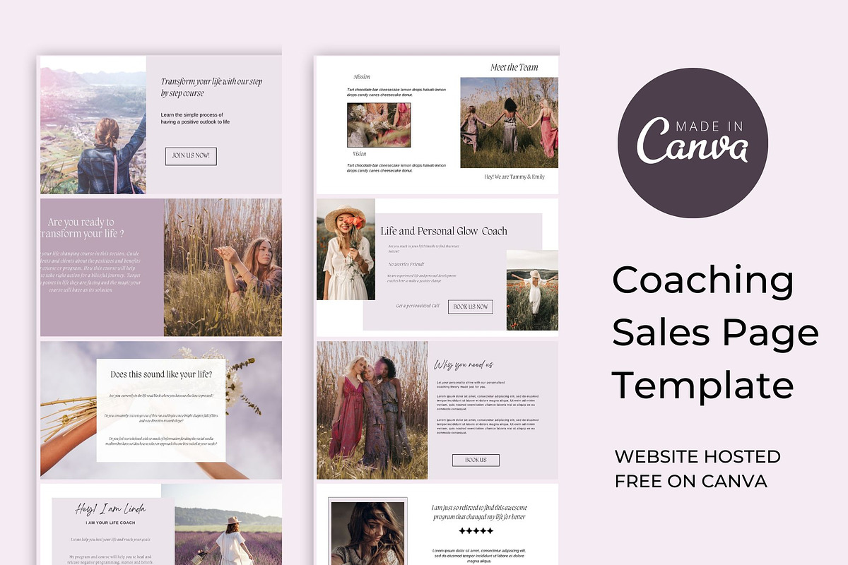Canva Sales Page Template, a Landing Page Template by Deepa Template Studio (Photo 1 of 10)