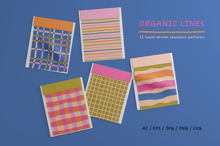 Organic Lines – Seamless Patterns, a Pattern Graphic by iliveinoctober