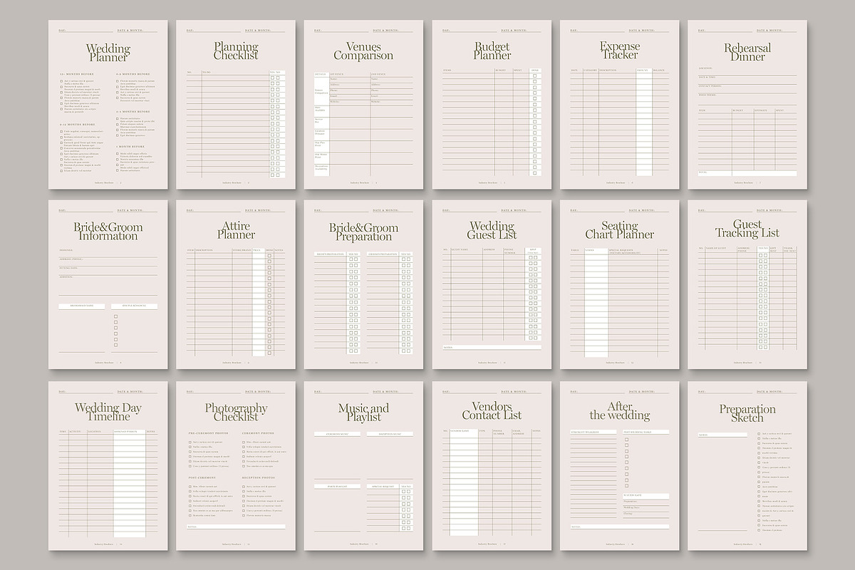 Wedding Planner Templates, a Stationery Template by BrandPacks (Photo 4 of 6)
