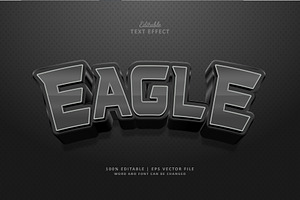 Text Effect Eagle Esport Logo Game