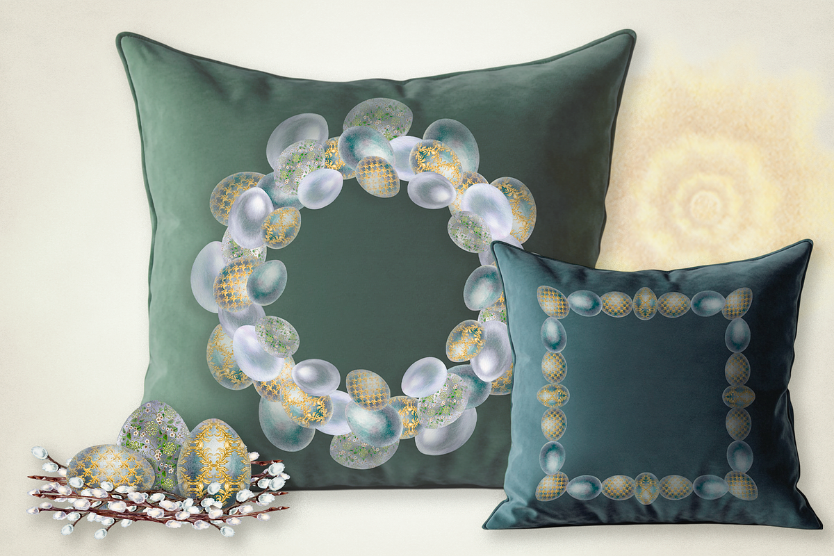 Easter Royal Eggs Clipart Set, a Decorative Illustration by EL_SUHOVA (Photo 5 of 7)